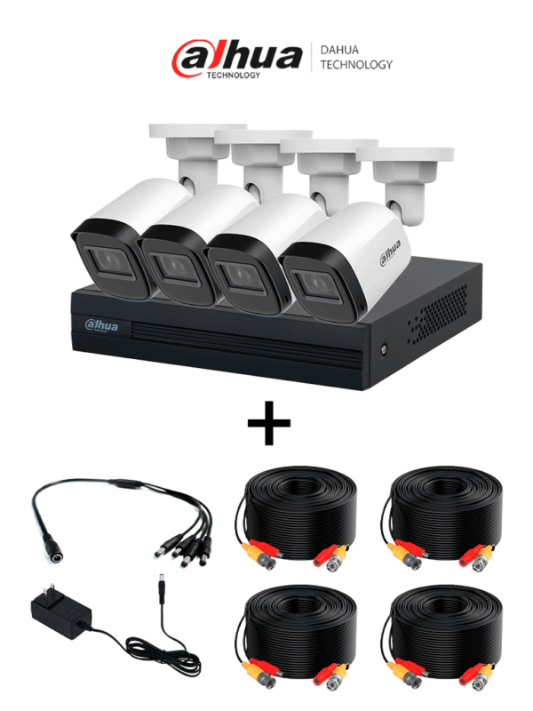 DAHUA-DHT0250032-KIT-4-CANALES-2MP-PRIN DAHUA PAQXVR1B04-I+4B1A21NU-DH-PFM942I-20-5