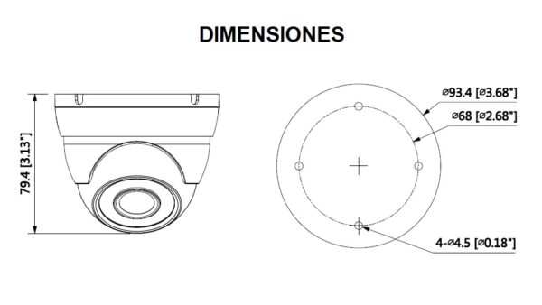 dimension DAHUA HAC-HDW1200MN-0280B